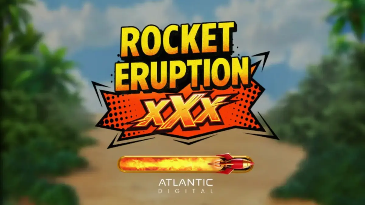 Painel de controle e interface do slot Rocket Eruption XXX